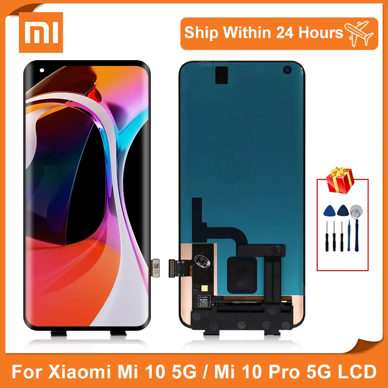 

6.67'' Original Screen For Xiaomi Mi 10 LCD With Touch Screen Panel Digitizer Parts For Xiaomi 10 Pro 5G LCD Display