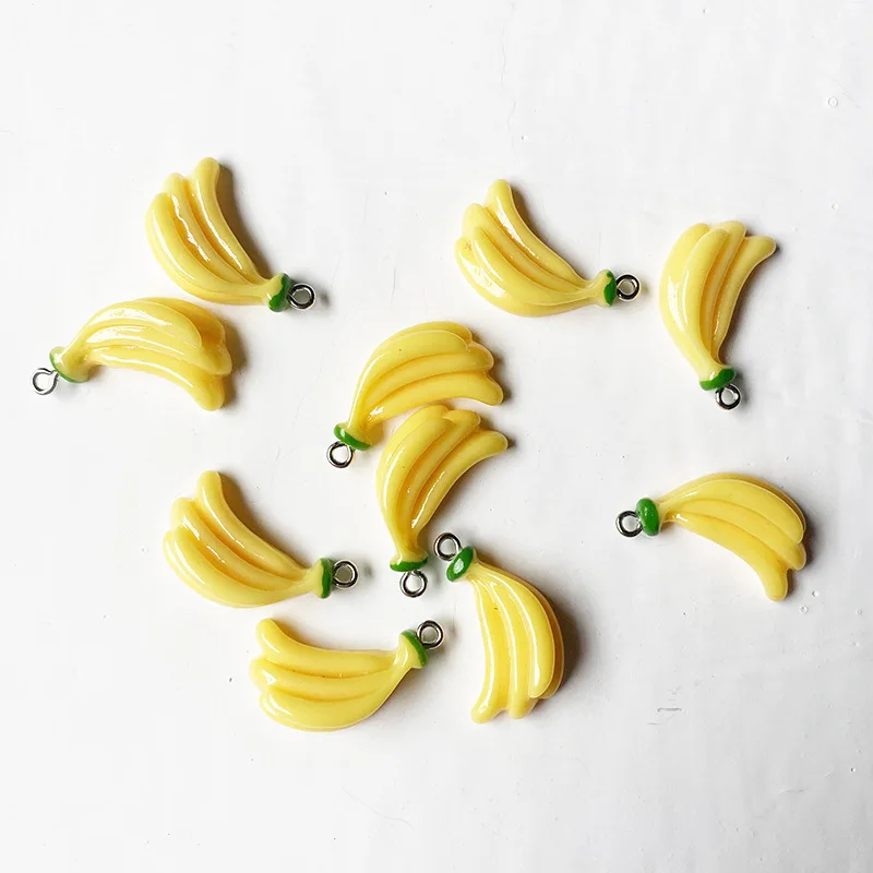 10 шт. Подвески Кулоны из нержавеющей стали смолы банан Серьги для изготовления