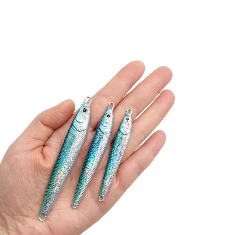3D лазерная искусственная наживка с металлической ложкой для джиггинга приманка
