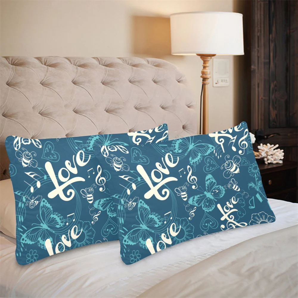 

2PCS Pillow Case Adult Children Pillow Cover Flamingo Fox Flower Polyester Home Decor Accessories 24*16'' 20*36'' 20*30''