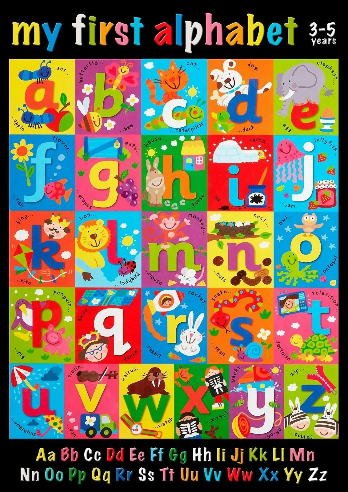 

Education - Alphabet Kids Learning English Teaching Art Silk Poster Print 24x36inch
