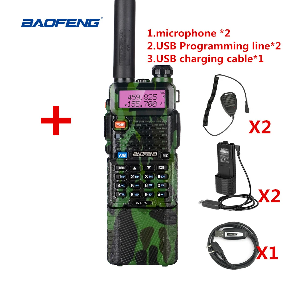 Рация Baofeng 2 шт. 8 Вт трехмощная 3800 мАч 10 км Двухдиапазонная мощная дальность