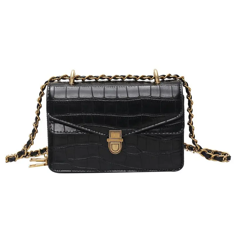 

SWDF Stone Pattern Mini PU Leather Crossbody Bags For Women 2021 Trending Branded Designer Handbags Women's Chain Hand Bag Sac