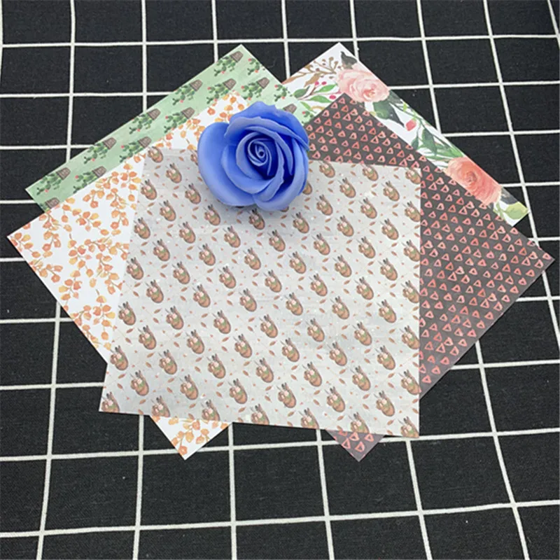 

24 pages of 6*6 cactus flower series handmade paper-cut DIY creative scrapbook