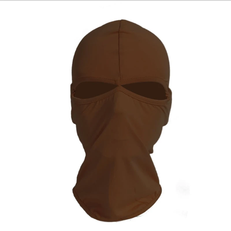 Полнолицевая однотонная Балаклава с 2 отверстиями шапки Обложка лыжная маска