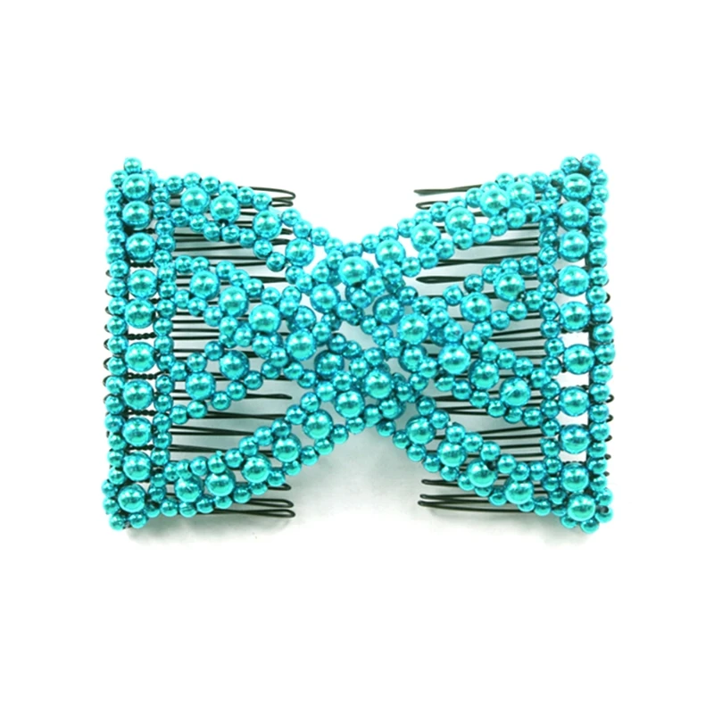 Волшебная расческа для волос EZ бисера двойной эластичные тонкие женские клипсы