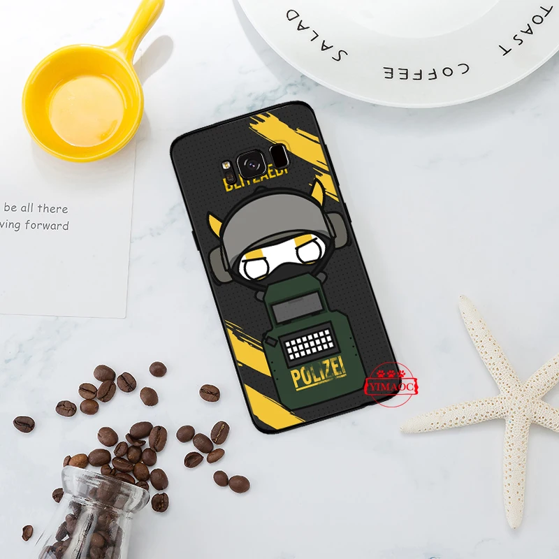 rainbow six siege Pattern Silicone Case for Samsung S6 Edge S7 S8 Plus S9 S10 S10e Note 8 9 10 M10 M20 M30 |