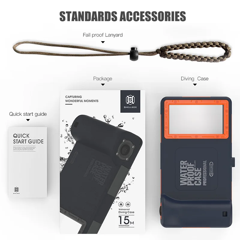 Профессиональный Чехол для дайвинга iPhone 12 11 Pro Max XR XS 15 метров Водонепроницаемая