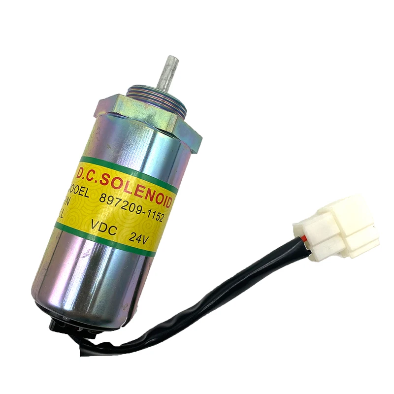 

K.L DC 24V Fuel Shut Off Stop Solenoid 897209-1152 For Hitachi MV2-40 EX4U EX40U EX55 EX58 ZX40U