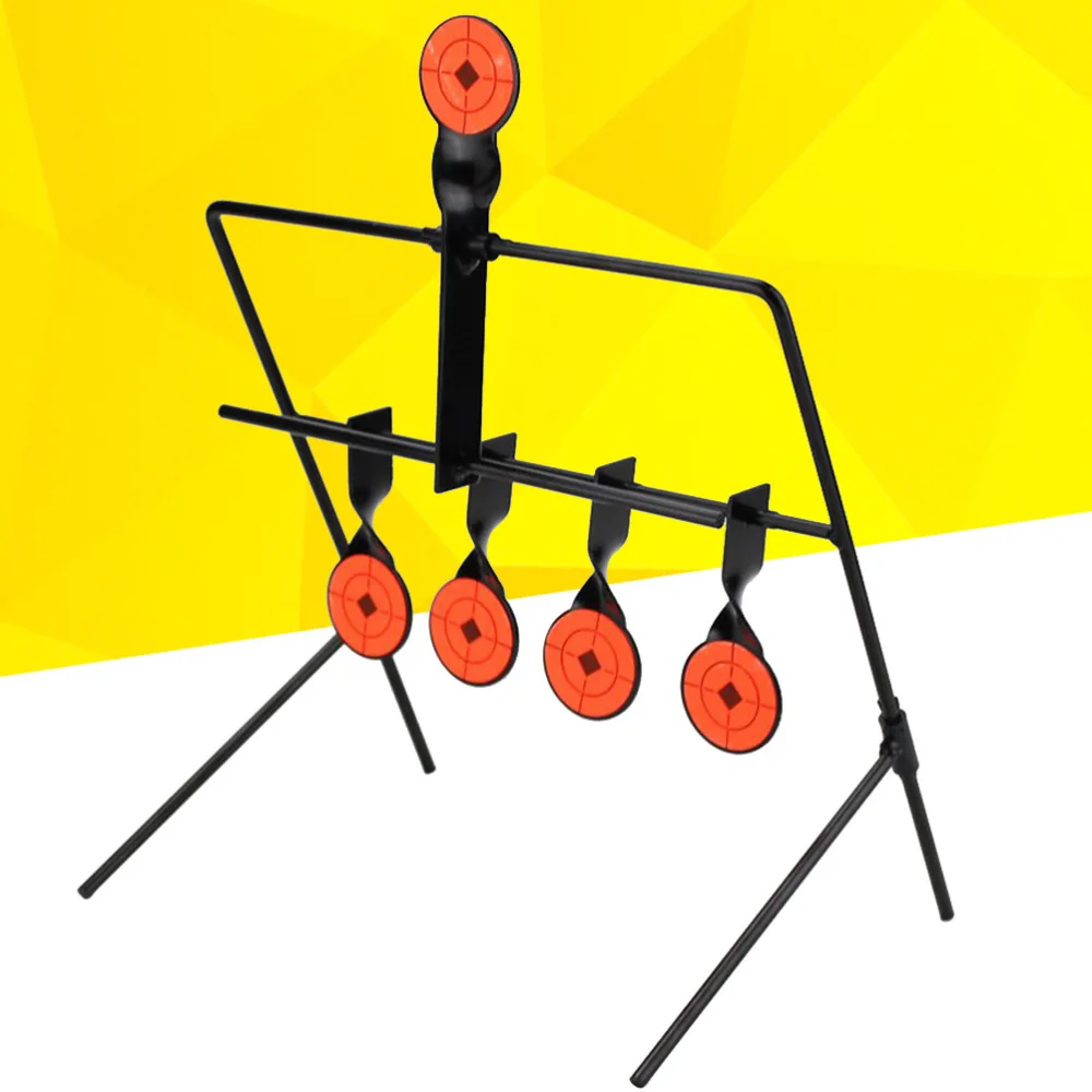 

Metal Resetting Shooting Target Paddle Wind Chime Style Target for Outdoor Shooting Training (Black)