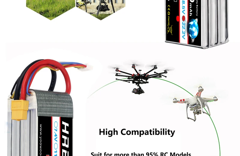 HRB RC батарея 22,2 V 1800mAh 50C 6S Max 100C Lipo батарея AKKU RC Lipo FPV RC Quapcopter Drone Trex 450 550 вертолет