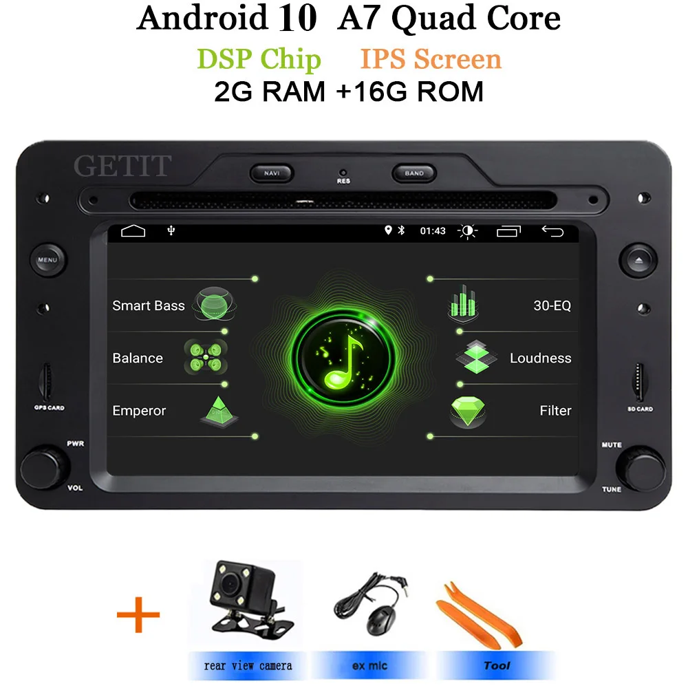 DSP чип Android 10 автомобильный DVD мультимедийный плеер для Alfa Romeo Spider Alfa Romeo 159 Brera 159 Sportwagon с радио gps wifi BT - Цвет: DSP-IPS-2G- Rear cam