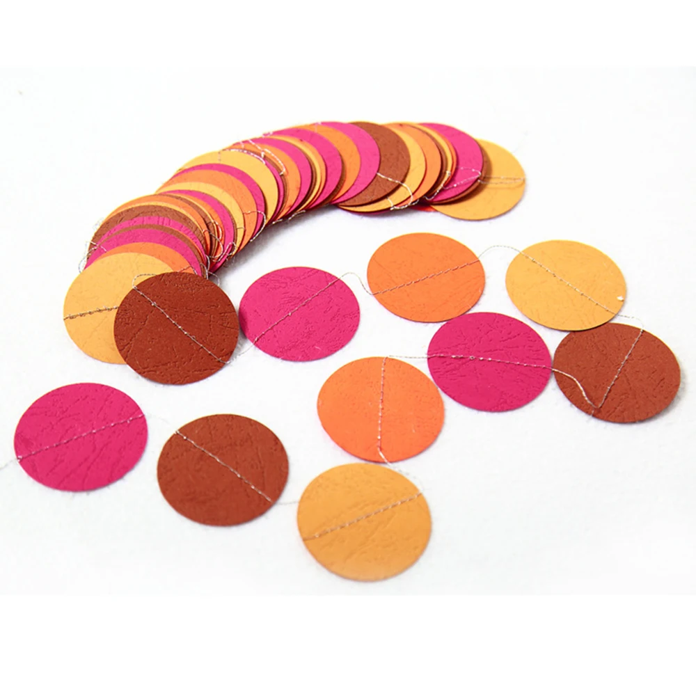 Осенняя Тема красный оранжевый желтая бумага Круглый Потяните цветок флаг