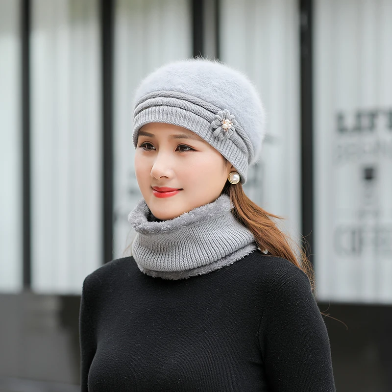 Новинка осенне-зимняя шапка Толстая бархатная теплая шерстяная вязаная шарф