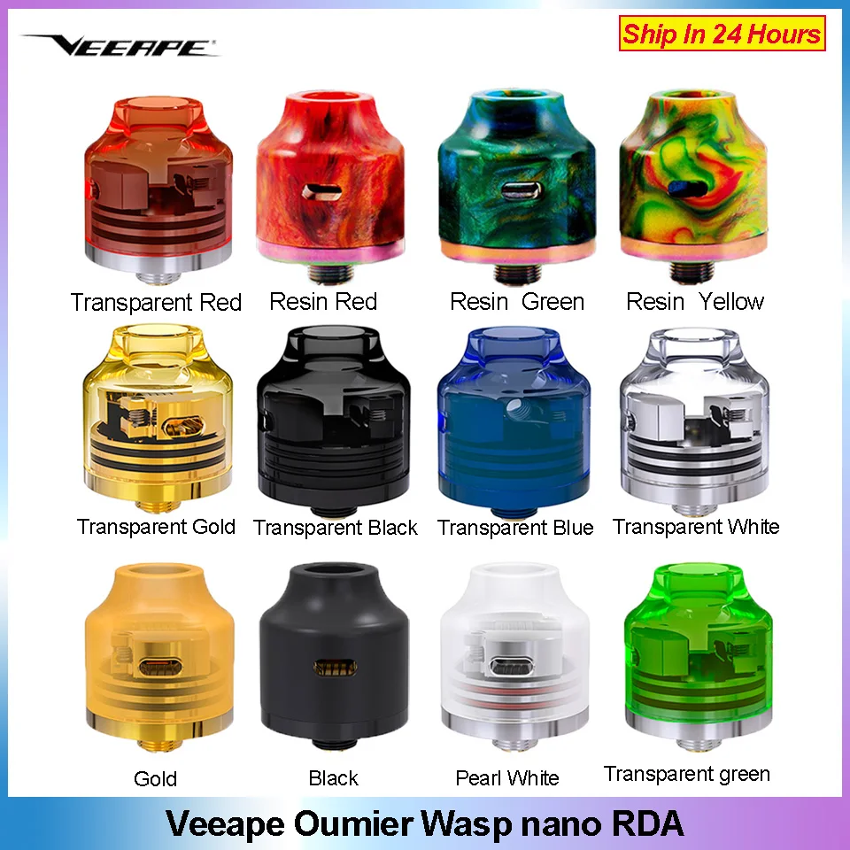 Оригинальный Veeape OUMIER WASP NANO RDA большой корпус перестраиваемый резервуар 22 мм