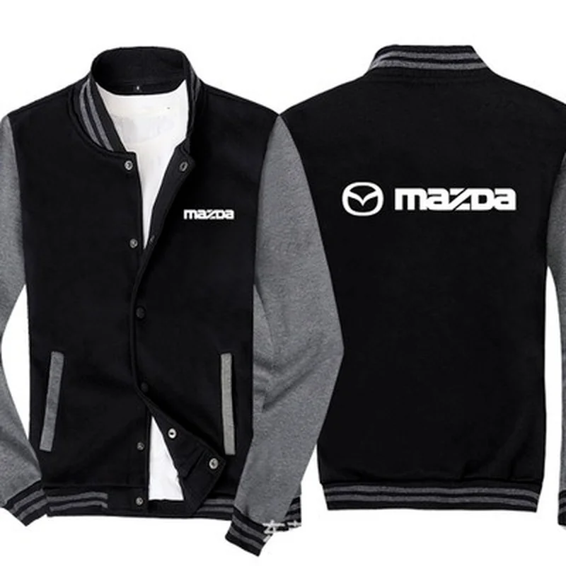 2021 NEW Fashion Men Baseball Jacket for Mazda Logo Sportswear Casual Sweatshirt Hip Hop Harajuku Unisex Uniform 3 Color H