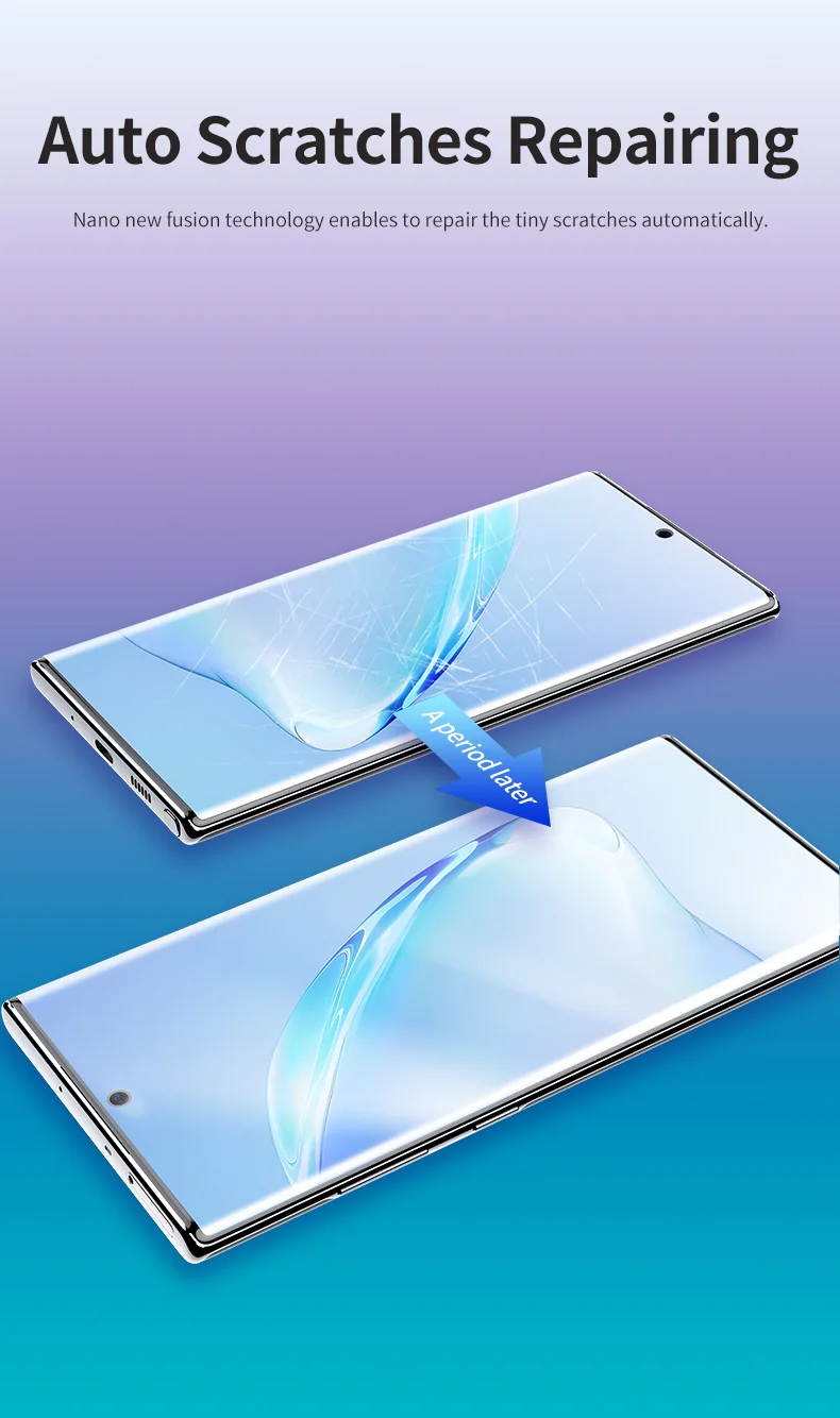 Защитная пленка для экрана для samsung Note 9 10 Plus ROCK 0,18 мм с полным покрытием 3D изогнутая мягкая Гидрогелевая пленка для экрана для samsung Note 9 10