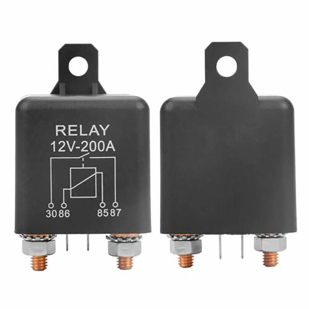 

4Pin Over 200A 12V Dual Battery Isolator Relay Start On/Off Car Power Switch Terminal Post Vehicle Electronics