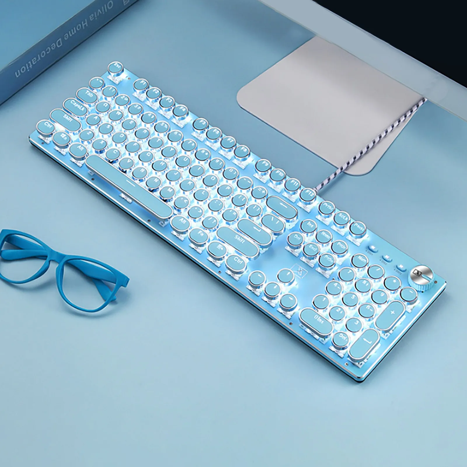 

Профессиональная Проводная Механическая игровая клавиатура со светодиодной подсветкой в стиле панк, новая модель 2021 года, подходит для офи...