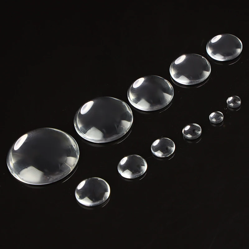 1pack Transparent Clear Crystal Cabochon Cameo Round Flat Back Glass 6-30mm DIY Jewelry Making Accessories | Украшения и