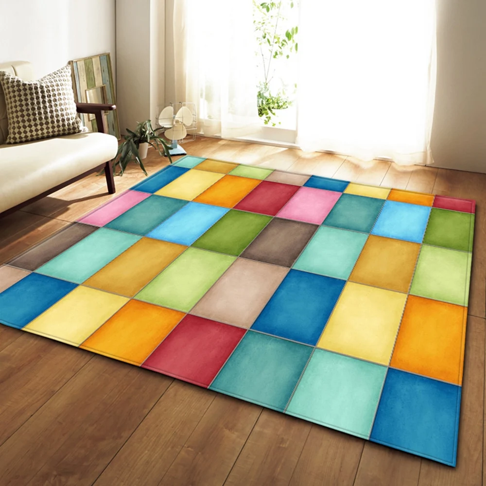 

3D Printing Carpet for Living Room Coffee Table Mat Children Rug Kids Room Decoration Carpet Hallway Floor Bedroom Bedside Mat