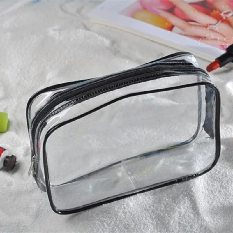 Прозрачная косметичка из ПВХ для мужчин и женщин дорожная на молнии органайзер