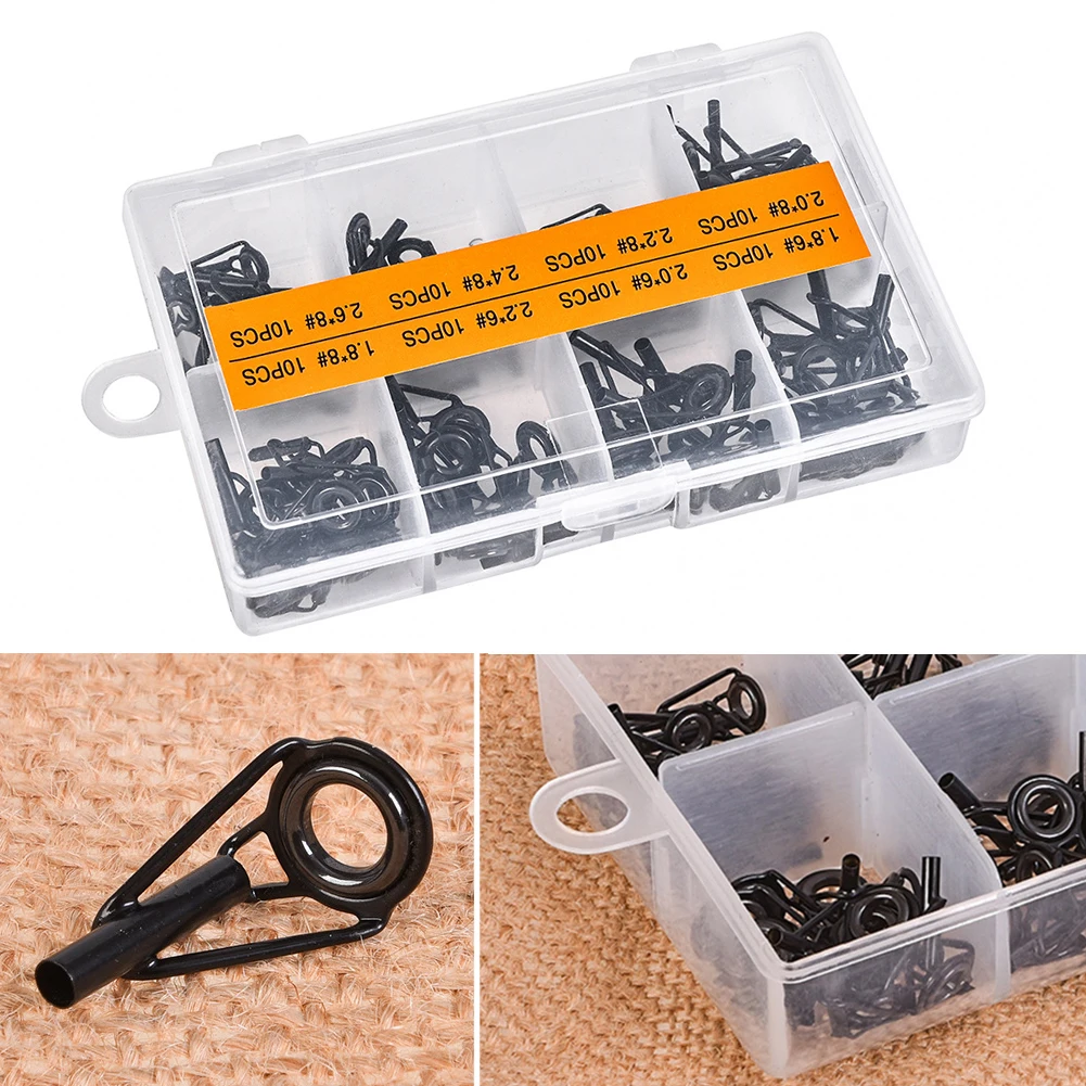 Набор направляющих рыболовных удилищ износостойкие рыболовные кольца разных