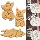 Формочки для печенья в форме собаки, 3 шт.компл.