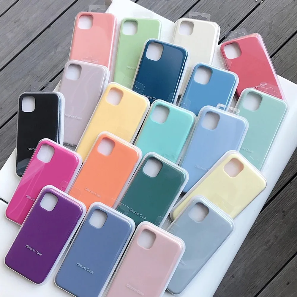 Официальный оригинальный силиконовый чехол для iPhone 11 12 Pro MAX SE 2020 XR X 6 6s 7 8 Plus чехлы