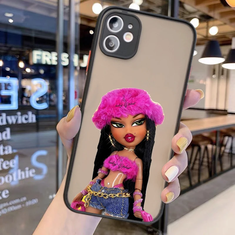 

Doll Bratz Clear Hard Phone Case For iPhone X XR XS Max 6 6S 7 8 Plus SE 2020 Cute Bratz Cover For iPhone 12 11 Pro Max Copue