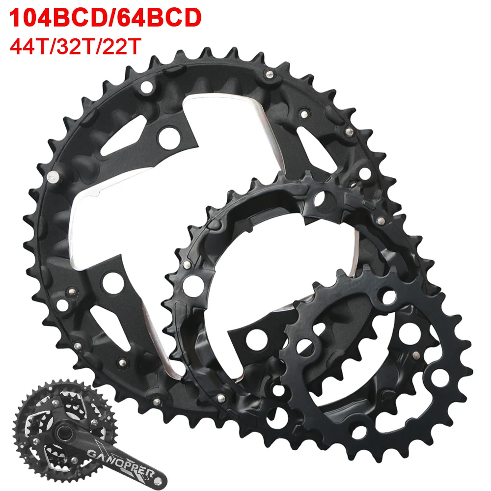 104BCD 64BCD Chainring 44T 32T 22T 7/8/9 Speed Crank Bike Cr
