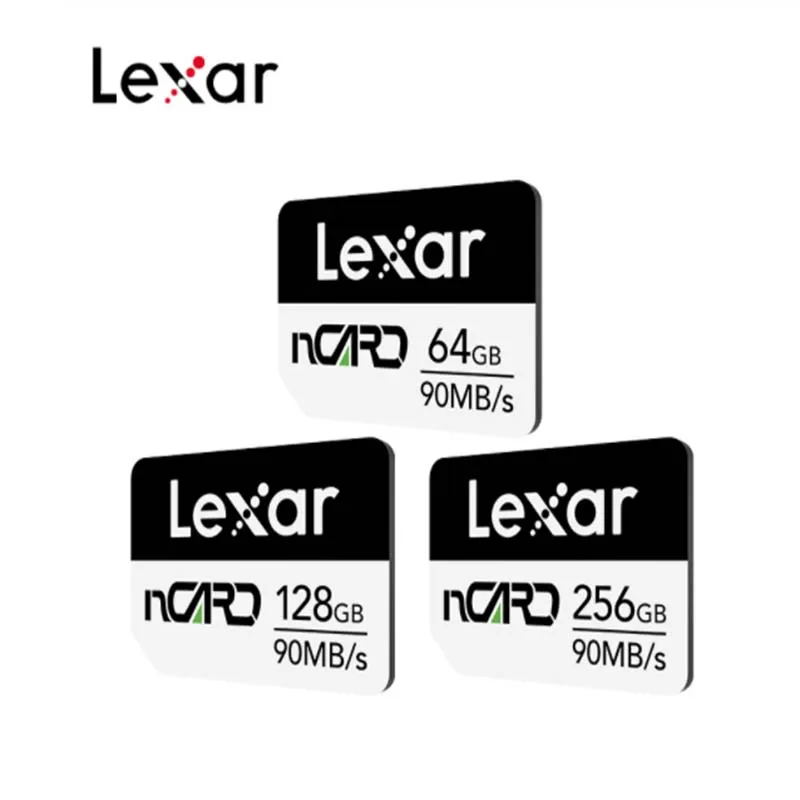 

Lexar Original nCard 64GB 128GB 256GB Nano Card High Speed Flash Phone Memory Card Max 90MB/s NM Card For Huawei P30 Mate 20