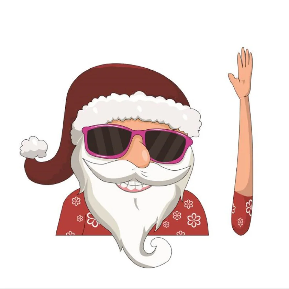 Наклейки на автомобиль Санта-Клаус наклейки стеклоочиститель заднее стекло