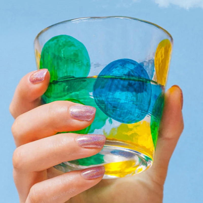 Лак для ногтей Быстросохнущий без выпечки микро клей запаха яркий лак 6 цветов на