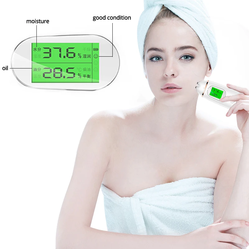 ЖК-дисплей цифровой измеритель влажности тела тестер кожи лица анализатор воды