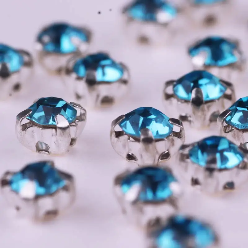 Хрустальные стразы пришитые бусины в форме когтей для одежды платья прозрачное