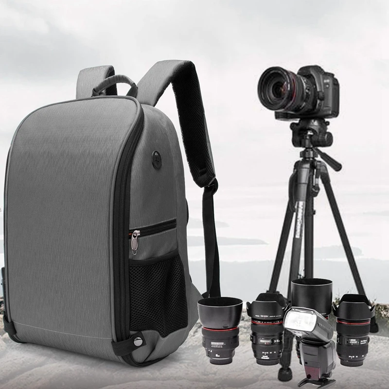 2 In 1 Camera Bag Backpack Personal Design for Most DSLR Computer 15.6 Inch Laptop Waterproof Nylon | Электроника