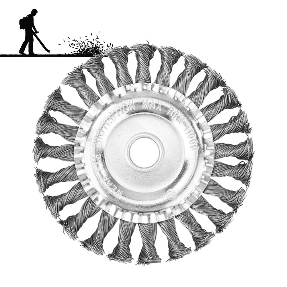 

Steel Wire Wheel Garden Weed Brush Lawn Mower Grass Eater Trimmer Brush Cutter Tools Garden Grass Trimmer Head Weed Brush