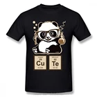 Химии футболка с принтом в виде панды для Для мужчин размера плюс Для мужчин Хлопковые футболки в уличном стиле