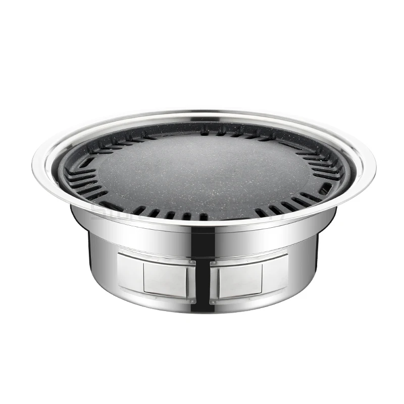 

Stainless Steel Charcoal Barbecue Grill Korean Non-stick BBQ Grill Portable Outdoor Charcoal Stove Camping BBQ Tools