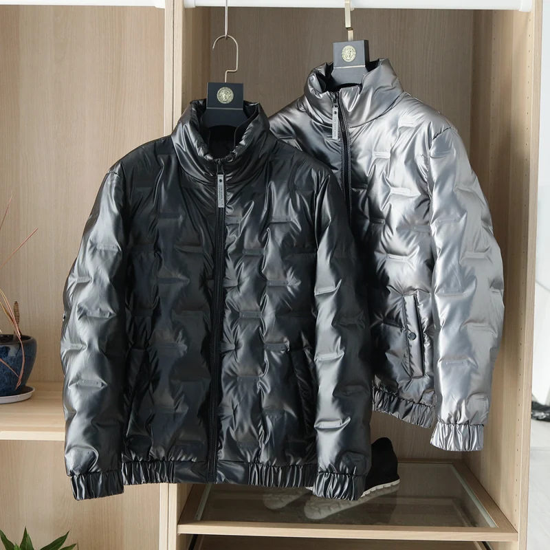 New Winter Men Duck Down Coat & Jacket Warm Parkas for Male Waterproof Windbreaker Outerwear Shiny Fabric Plus Large Size 4XL