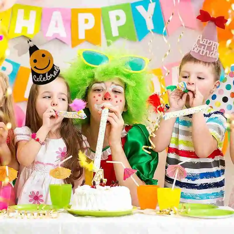 

2021 Felt Birthday Hat Sequin Ball Birthday Hat Plush Ball Happy Birthday Party Decoration Kid Cute Hat Decoration Birthday Hat