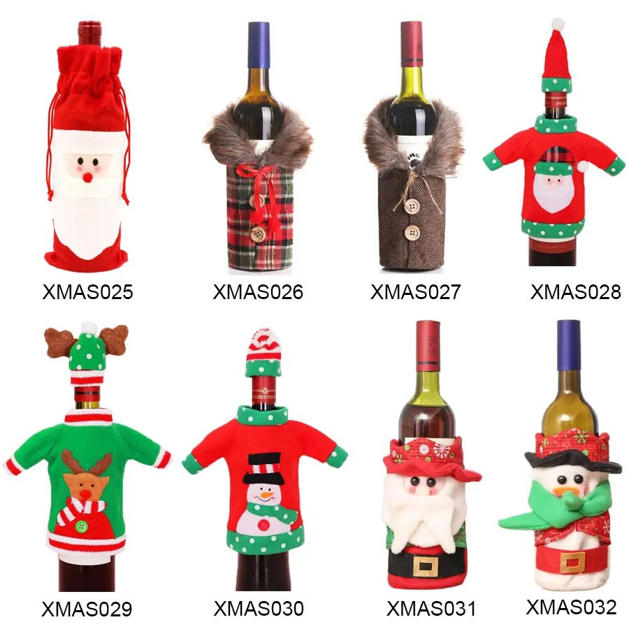 Чехол для винной бутылки подарочные пакеты конфет декоративные чулки с Санта