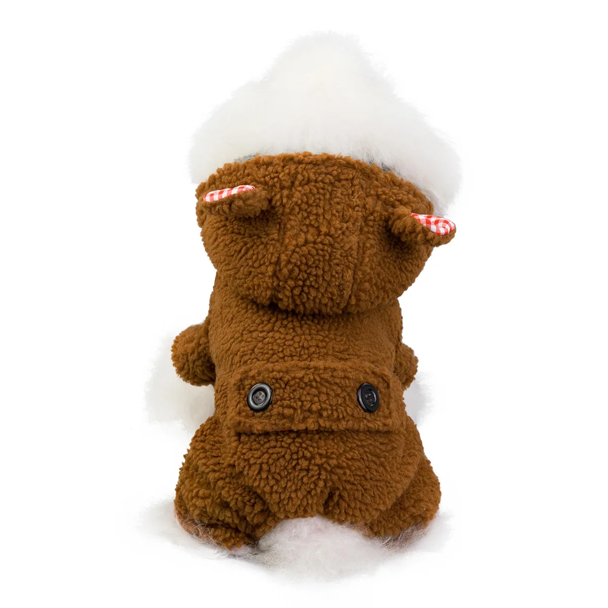 Одежда для собак на осень и зиму теплые флисовые комбинезоны с четырьмя ножками