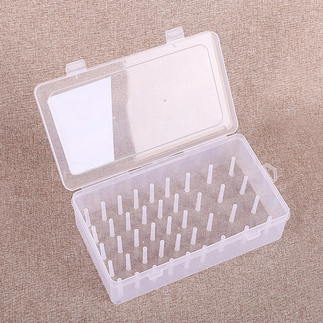

23.7x13.7x6.6cm Plastic Bobbin Box Sewing Bobbins Threads Storage Sorting Case Organizer 100% Brand New And High Quality