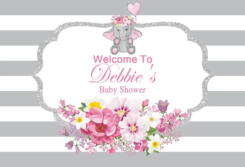 Виниловые фоны для фотостудии 7 Х5 футов белые серые полосы розовый слон Добро