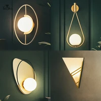 tiooka nordic minimalist glass wall lamp dining room gold copper metal sconces fixture for bedroom stair restaurant bar lighting