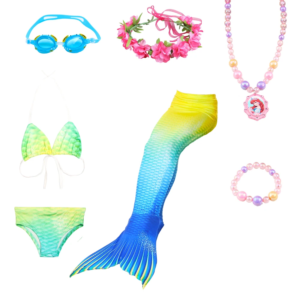

2020 Children's Mermaid Costumes The Tail of Mermaid Ariel Mermaid Tail Cosplay Girls Swimwear zeemeerminstaart cauda de sereia