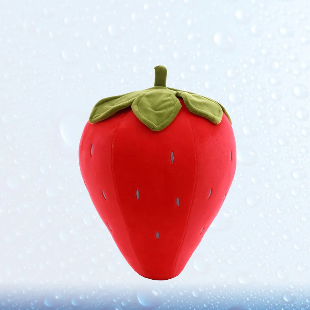

1pc Strawberry Throw Pillow Short Plush Stuffed Doll Creative Gift Sofa Decorations for Kids Girls 21cm Red