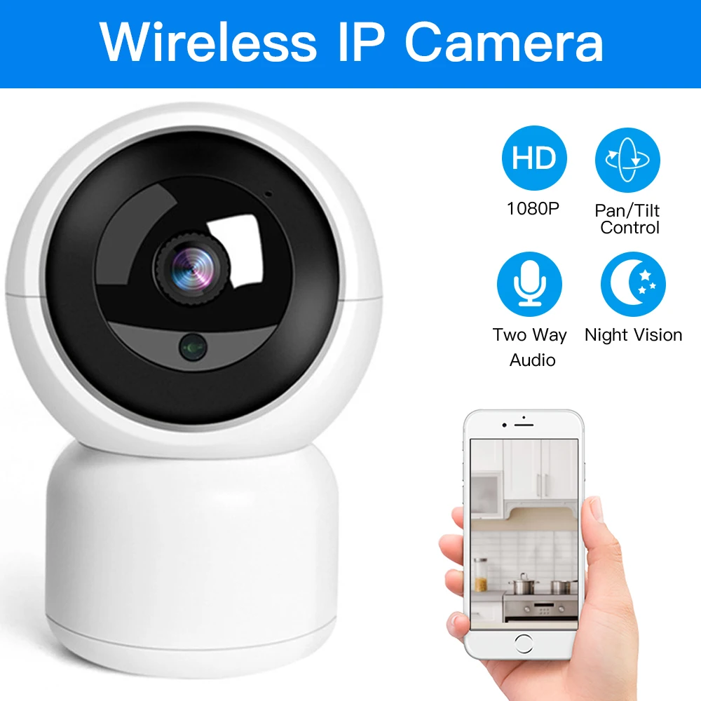 1080P домашняя IP камера безопасности Беспроводная умная WiFi Wi-Fi наблюдения детский